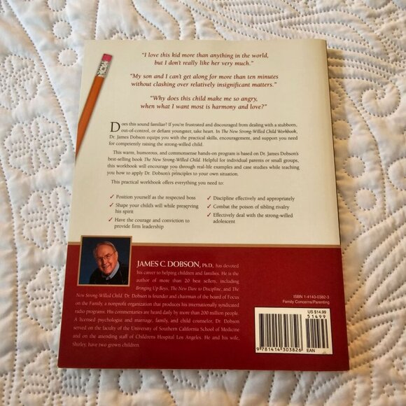 The New Strong-Willed Child Workbook By Dr. James Dobson Paperback - Picture 2 of 5